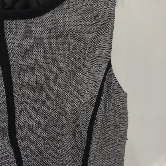 DEFECT Kasper Women's Sleeveless Office Dress Gray Size 10 $80 2A022 - Picture 3 of 5